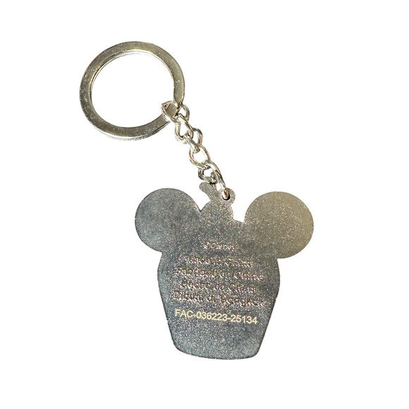 Disney Cupcake Mouse Keychain - Teal and Brown NWOT - Picture 2 of 2